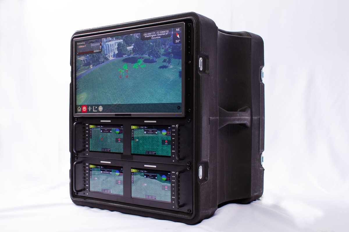 MRDR-1 Foundation — one Corvus RAVN&trade; server and four Corvus CROS&trade; simulators in a rugged transit case